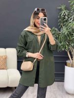 مانتو جین رنگی جیب پیله کد 5079 - تصویر 8
