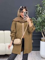 مانتو جین رنگی جیب پیله کد 5079 - تصویر 3