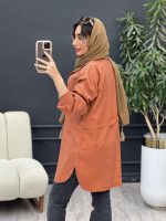 مانتو جین رنگی جیب پیله کد 5079 - تصویر 9