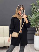 مانتو جین رنگی جیب پیله کد 5079 - تصویر 5