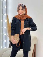 مانتو سر جیب دو دکمه جیب نما کد 4926 - تصویر 4