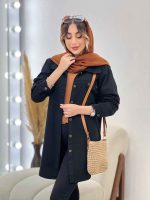 مانتو سر جیب دو دکمه جیب نما کد 4926 - تصویر 6