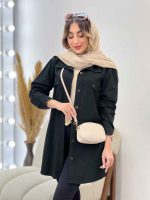 مانتو سر جیب دو دکمه جیب نما کد 4926 - تصویر 3