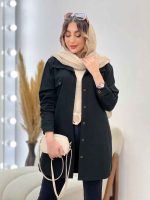 مانتو سر جیب دو دکمه جیب نما کد 4926 - تصویر 11
