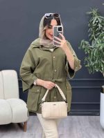 مانتو سر جیب دو دکمه رسپینا کد 5051 - تصویر 9