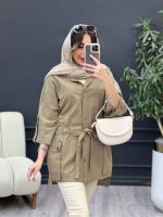 مانتو سر جیب دو دکمه رسپینا کد 5051 - تصویر 8