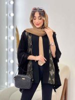 مانتو پانچ پولک دوزی کد 5122 - تصویر 2