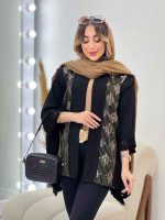مانتو پانچ پولک دوزی کد 5122 - تصویر 5