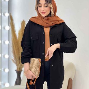 مانتو دو جیب پیله بغل سه دکمه کد 5121