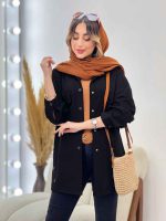 مانتو دو جیب پیله بغل سه دکمه کد 5121 - تصویر 3