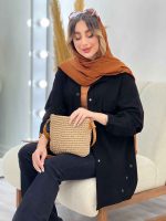 مانتو دو جیب پیله بغل سه دکمه کد 5121 - تصویر 6