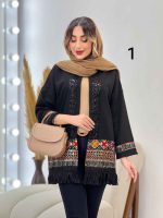 مانتو پولک دوزی پایین ریش کد 5135 - تصویر 10