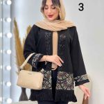 مانتو پولک دوزی پایین ریش کد 5135