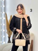 مانتو پولک دوزی پایین ریش کد 5135 - تصویر 17