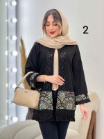 مانتو پولک دوزی پایین ریش کد 5135 - تصویر 13