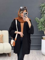 مانتو سر آستین چاک دو جیب کد 5136 - تصویر 2