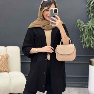 مانتو جیب هلال بغل پاگن کد 5129