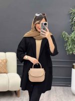 مانتو جیب هلال بغل پاگن کد 5129 - تصویر 2