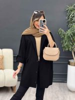 مانتو جیب هلال بغل پاگن کد 5129 - تصویر 4