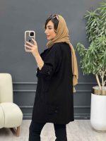 مانتو جیب هلال بغل پاگن کد 5129 - تصویر 6