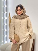 شومیز سه دکمه فریماه کد 5117 - تصویر 2