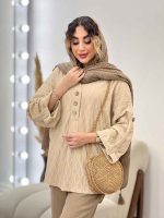 شومیز سه دکمه فریماه کد 5117 - تصویر 7