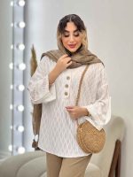 شومیز سه دکمه فریماه کد 5117 - تصویر 8