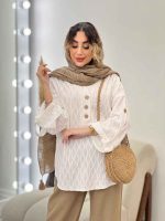 شومیز سه دکمه فریماه کد 5117 - تصویر 12
