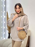 شومیز سه دکمه فریماه کد 5117 - تصویر 5