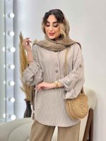 شومیز سه دکمه فریماه کد 5117 - تصویر 9