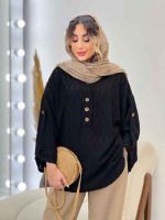 شومیز سه دکمه فریماه کد 5117 - تصویر 4