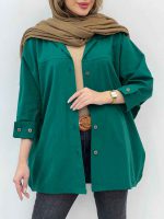 مانتو پانچ آستین دو دکمه کد 5123 - تصویر 11