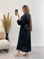پیراهن بلند مغزی دوزی کد 5168 - تصویر 5