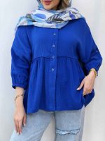 شومیز چین دار رستا کد 5164 - تصویر 10