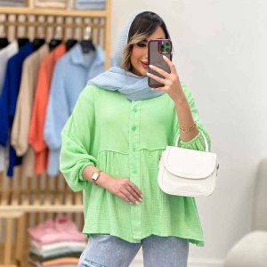 شومیز چین دار رستا کد 5164