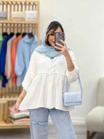 شومیز چین دار رستا کد 5164 - تصویر 24