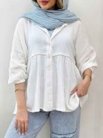 شومیز چین دار رستا کد 5164 - تصویر 8
