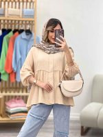 شومیز چین دار رستا کد 5164 - تصویر 2