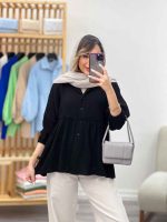 شومیز چین دار رستا کد 5164 - تصویر 5