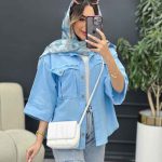 مانتو جیب پیله ریش دار کد 5175