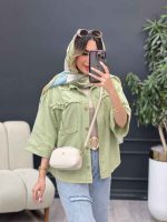 مانتو جیب پیله ریش دار کد 5175 - تصویر 6