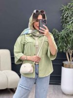 مانتو جیب پیله ریش دار کد 5175 - تصویر 18