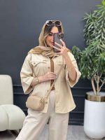 مانتو جیب پیله ریش دار کد 5175 - تصویر 7