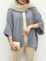 مانتو پانچ بغل چاک کد 5151 - تصویر 8