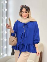 شومیز چین دار دلربا کد 5185 - تصویر 3
