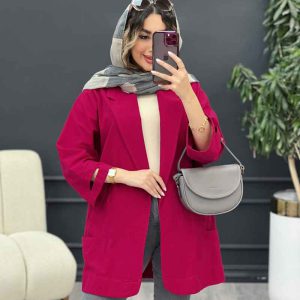 مانتو سر آستین چاک جیب نما کد 5126