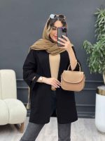 مانتو سر آستین چاک جیب نما کد 5126 - تصویر 6