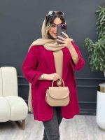 مانتو سر آستین چاک جیب نما کد 5126 - تصویر 11