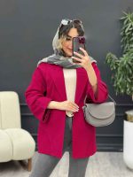 مانتو برش هلالی دو جیب نما کد 5127 - تصویر 2