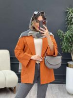مانتو برش هلالی دو جیب نما کد 5127
